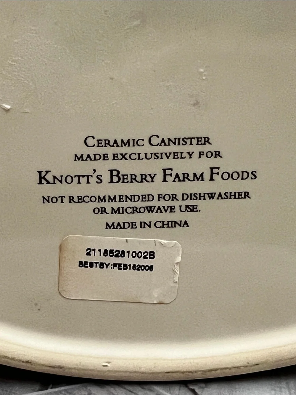 Knott’s Berry Farm Ceramic Canister Fruit Clamp Lid Kitchen Storage Jar
